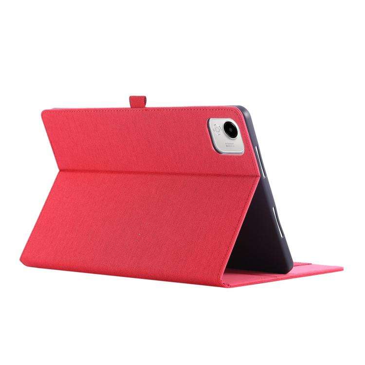 For Honor Pad X9a Fabric Texture Horizontal Flip Leather Tablet Case(Red)
