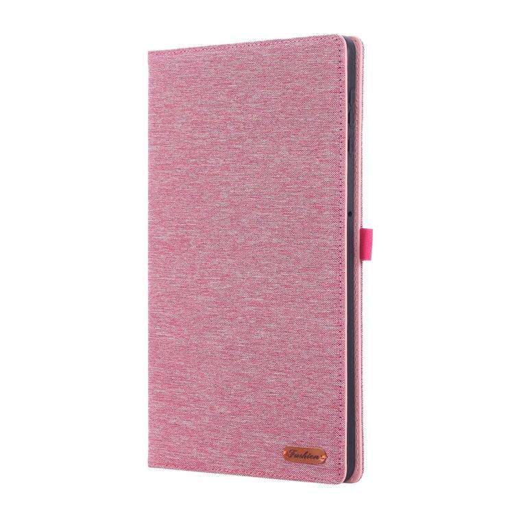 For Honor Pad X9a Fabric Texture Horizontal Flip Leather Tablet Case(Rose Red)
