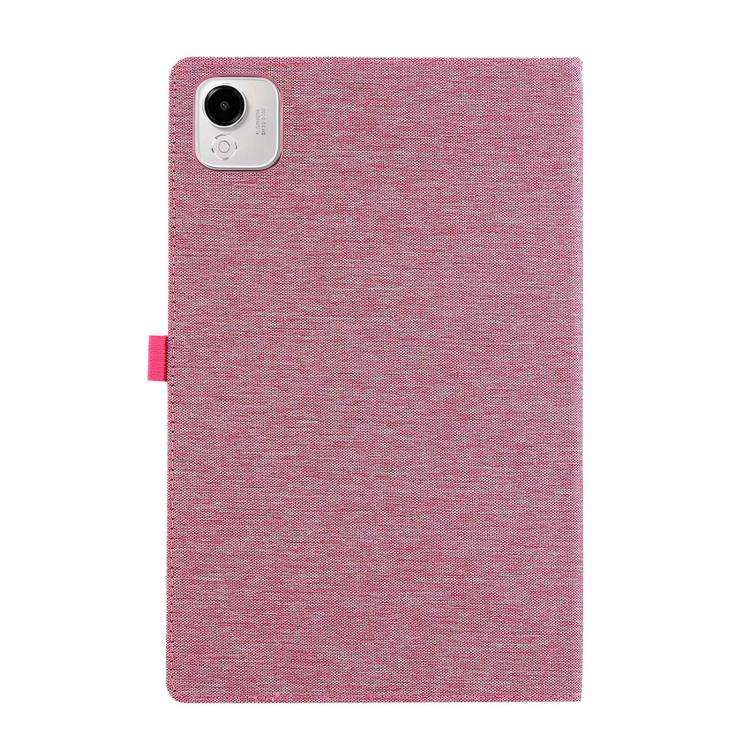 For Honor Pad X9a Fabric Texture Horizontal Flip Leather Tablet Case(Rose Red)