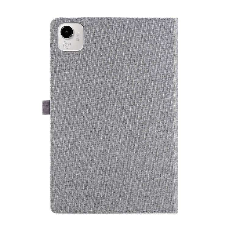 For Honor Pad X9a Fabric Texture Horizontal Flip Leather Tablet Case(Gray)