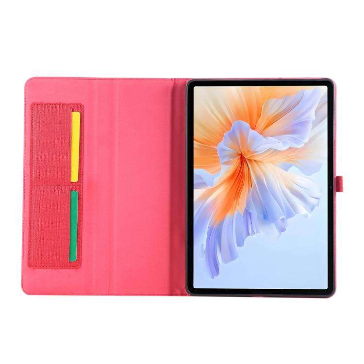 For Honor Pad V9 11.5 Fabric Texture Horizontal Flip Leather Tablet Case(Red)
