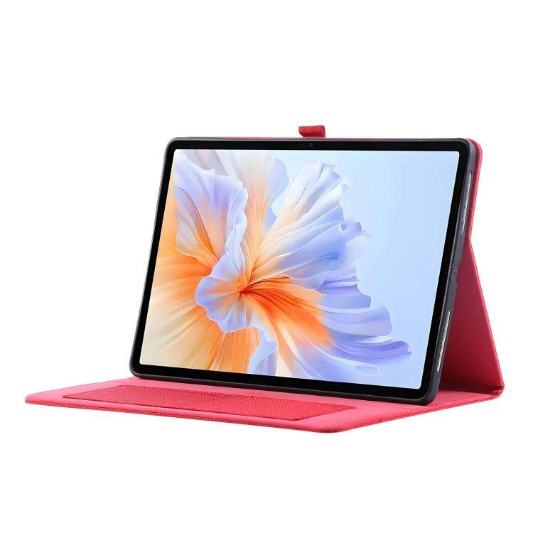 For Honor Pad V9 11.5 Fabric Texture Horizontal Flip Leather Tablet Case(Red)