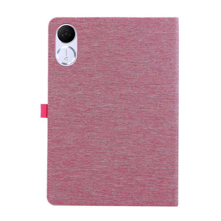 For Honor Pad V9 11.5 Fabric Texture Horizontal Flip Leather Tablet Case(Rose Red)