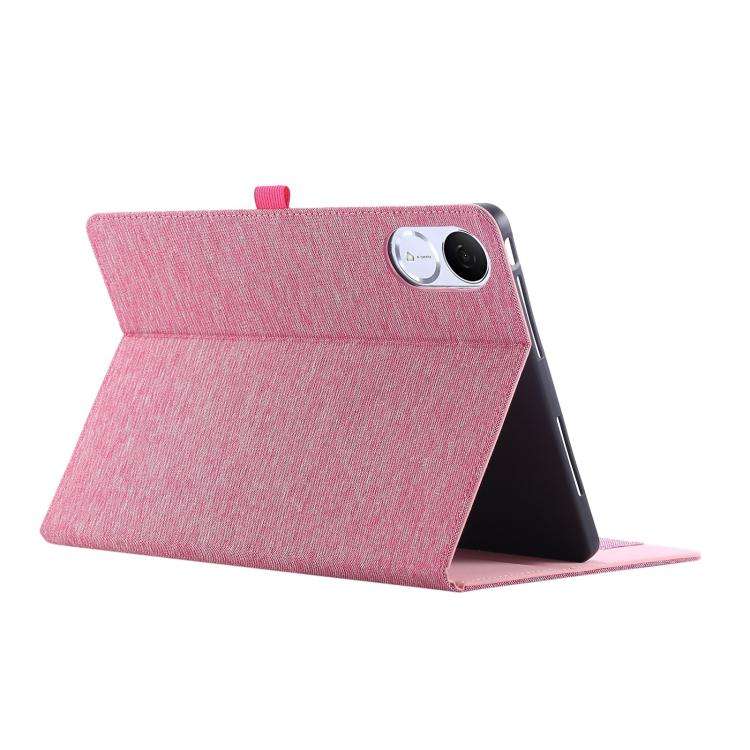 For Honor Pad V9 11.5 Fabric Texture Horizontal Flip Leather Tablet Case(Rose Red)