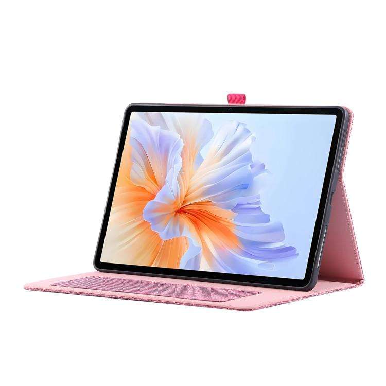 For Honor Pad V9 11.5 Fabric Texture Horizontal Flip Leather Tablet Case(Rose Red)