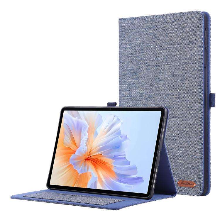 For Honor Pad V9 11.5 Fabric Texture Horizontal Flip Leather Tablet Case(Deep Blue)