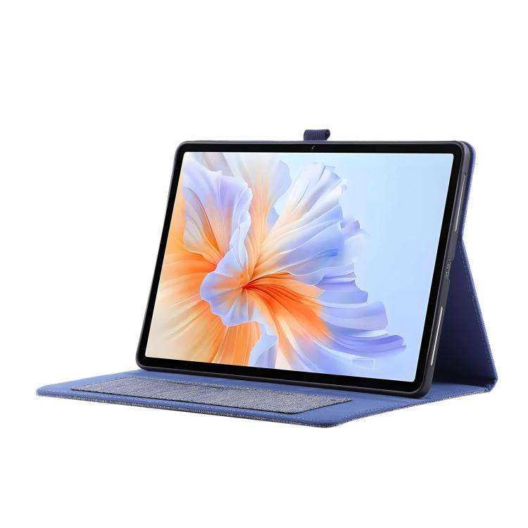 For Honor Pad V9 11.5 Fabric Texture Horizontal Flip Leather Tablet Case(Deep Blue)