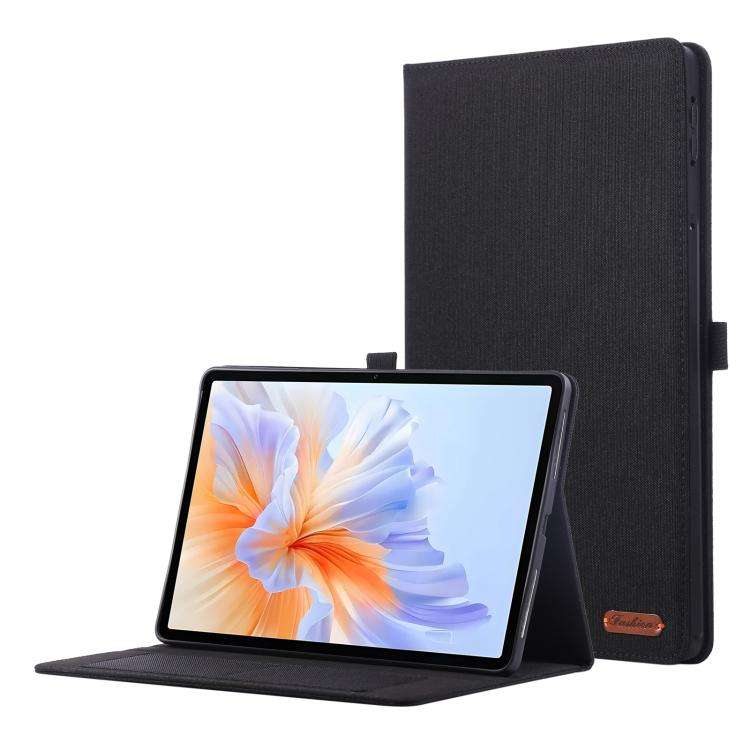 For Honor Pad V9 11.5 Fabric Texture Horizontal Flip Leather Tablet Case(Black)