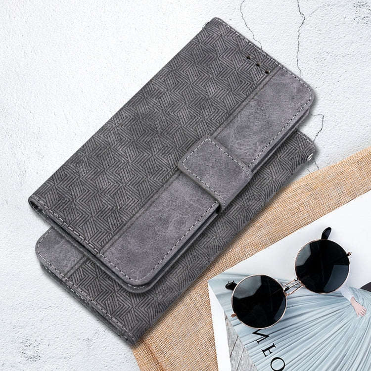 For OnePlus Nord 4 Geometric Embossed Leather Phone Case(Grey)