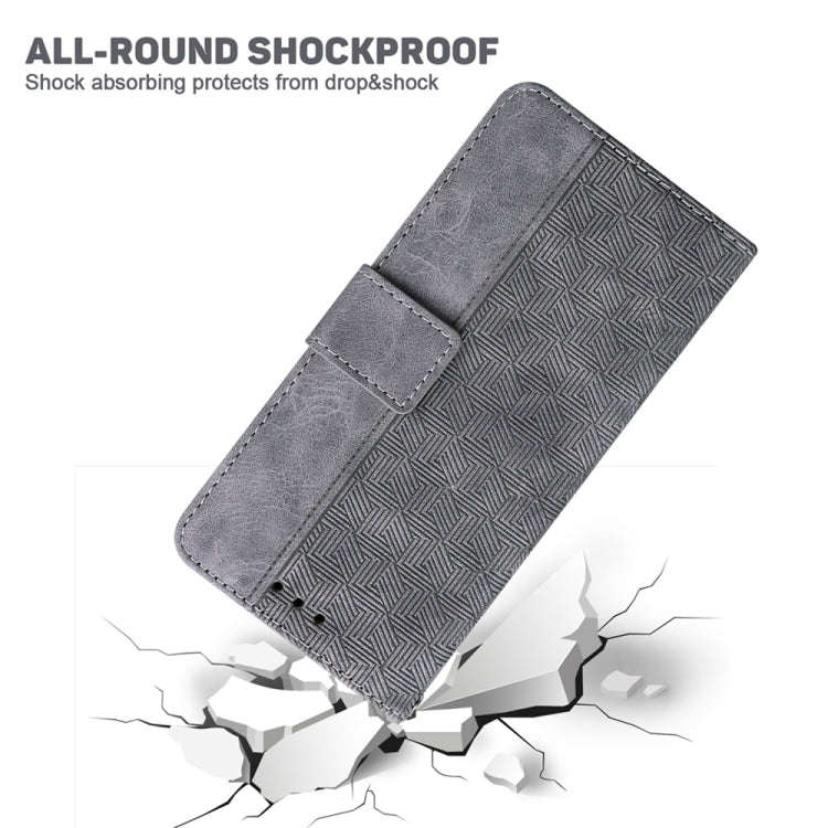 For OnePlus Nord 4 Geometric Embossed Leather Phone Case(Grey)