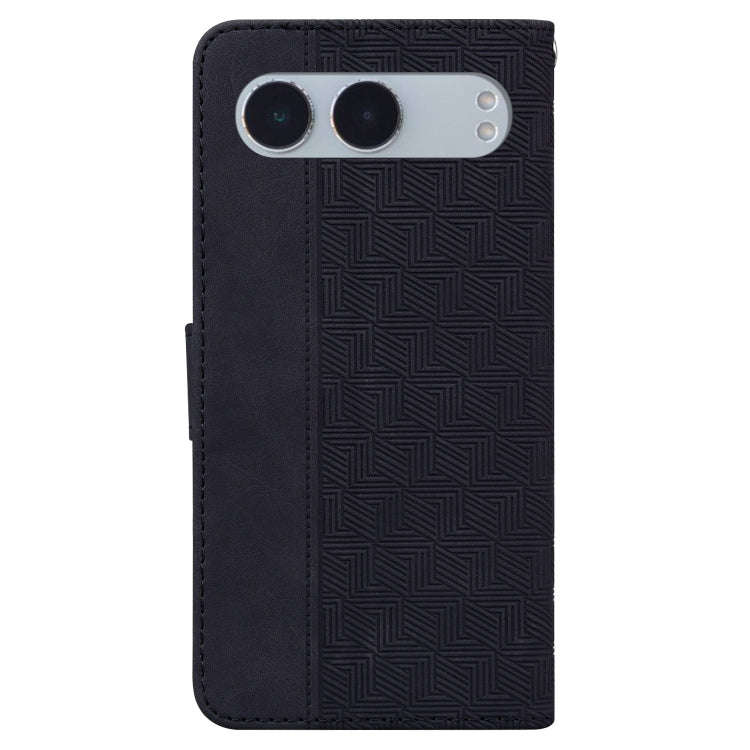 For OnePlus Nord 4 Geometric Embossed Leather Phone Case(Black)
