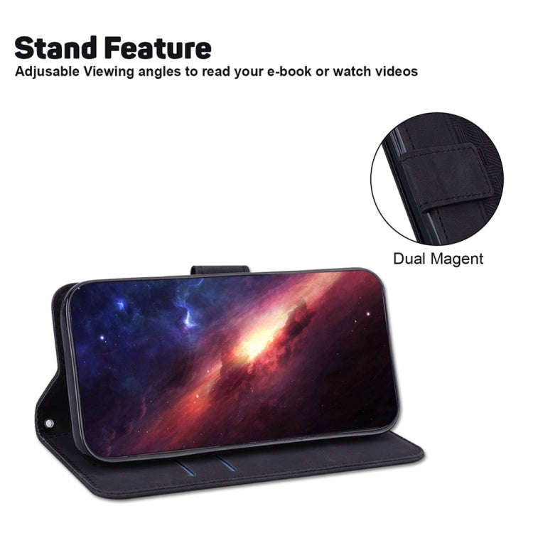 For OnePlus Nord 4 Geometric Embossed Leather Phone Case(Black)