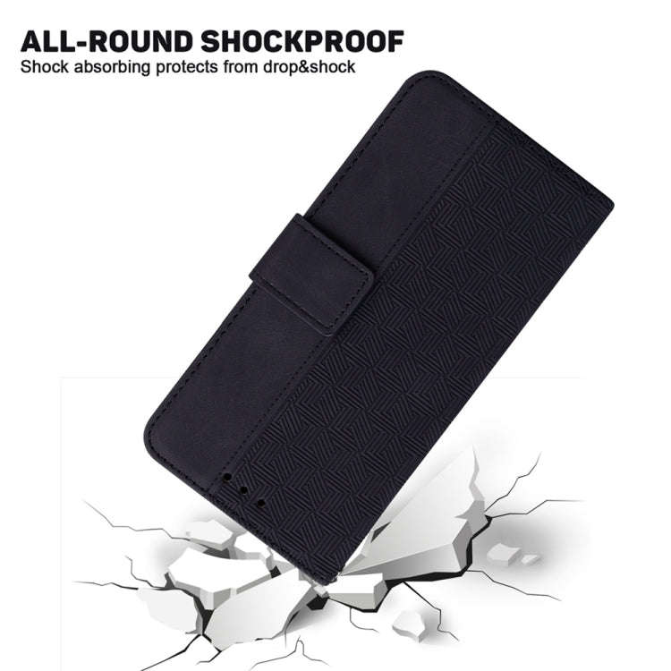 For OnePlus Nord 4 Geometric Embossed Leather Phone Case(Black)
