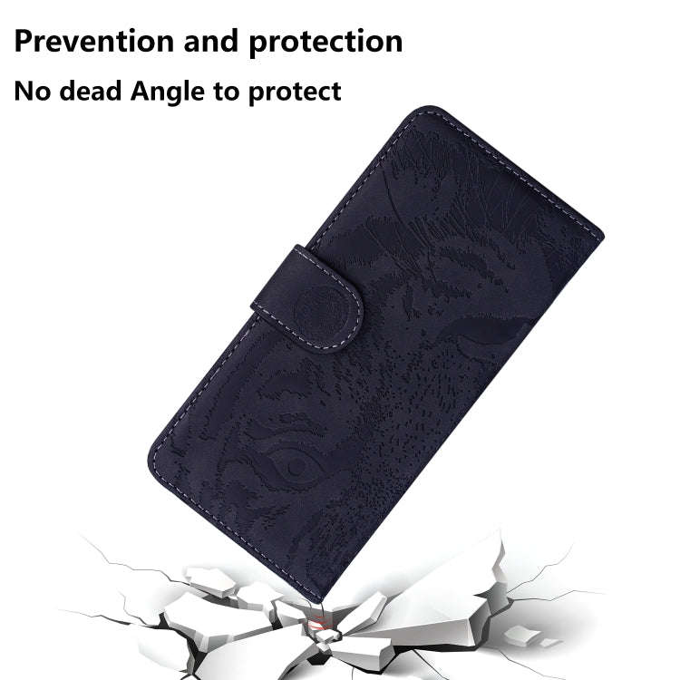 For Honor 200 Tiger Embossing Pattern Flip Leather Phone Case(Black)