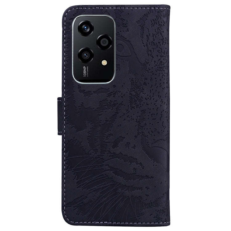 For Honor 200 Lite Global Tiger Embossing Pattern Flip Leather Phone Case(Black)