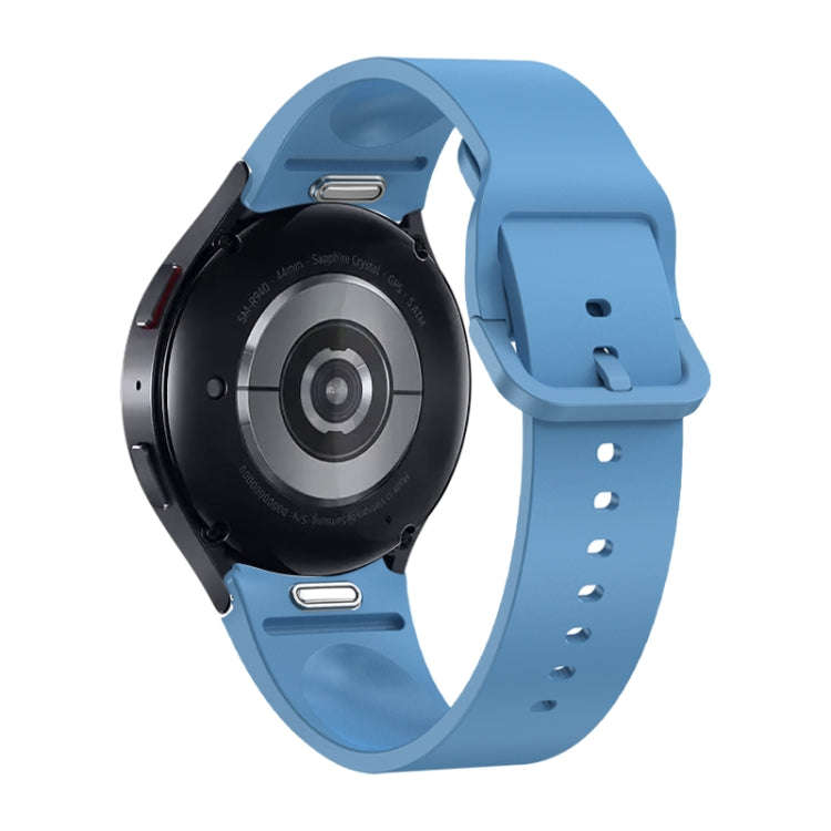 For Samsung Galaxy Watch 6 Solid Color Quick Release Silicone Watch Band(Blue)