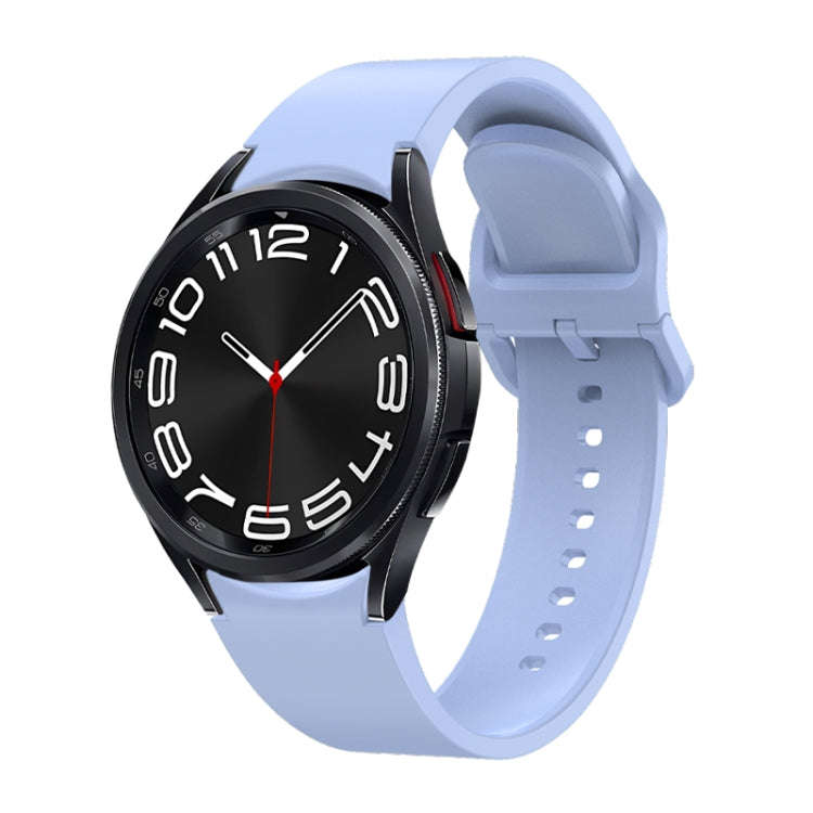 For Samsung Galaxy Watch 6 Solid Color Quick Release Silicone Watch Band(Light Purple)