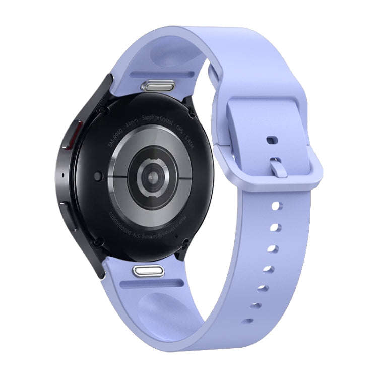 For Samsung Galaxy Watch 6 Solid Color Quick Release Silicone Watch Band(Light Purple)