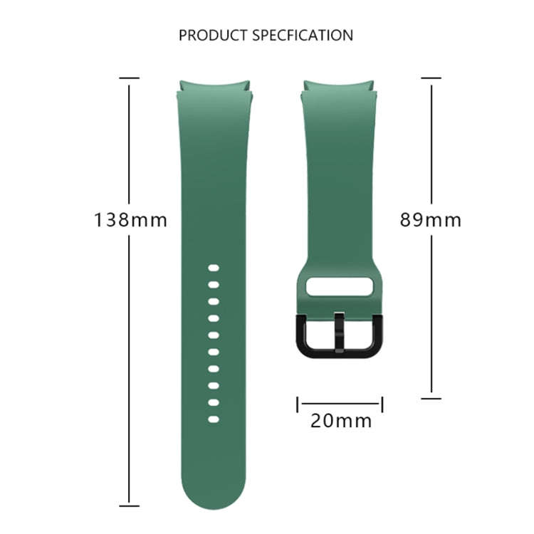 For Samsung Galaxy Watch 6 Solid Color Quick Release Silicone Watch Band(Army Green)