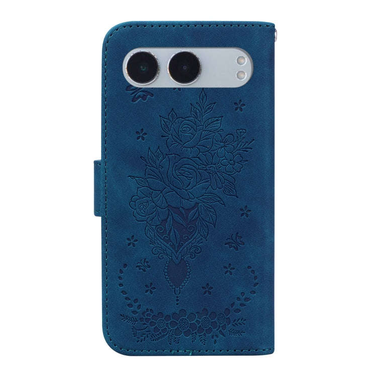 For OnePlus Nord 4 Butterfly Rose Embossed Leather Phone Case(Blue)