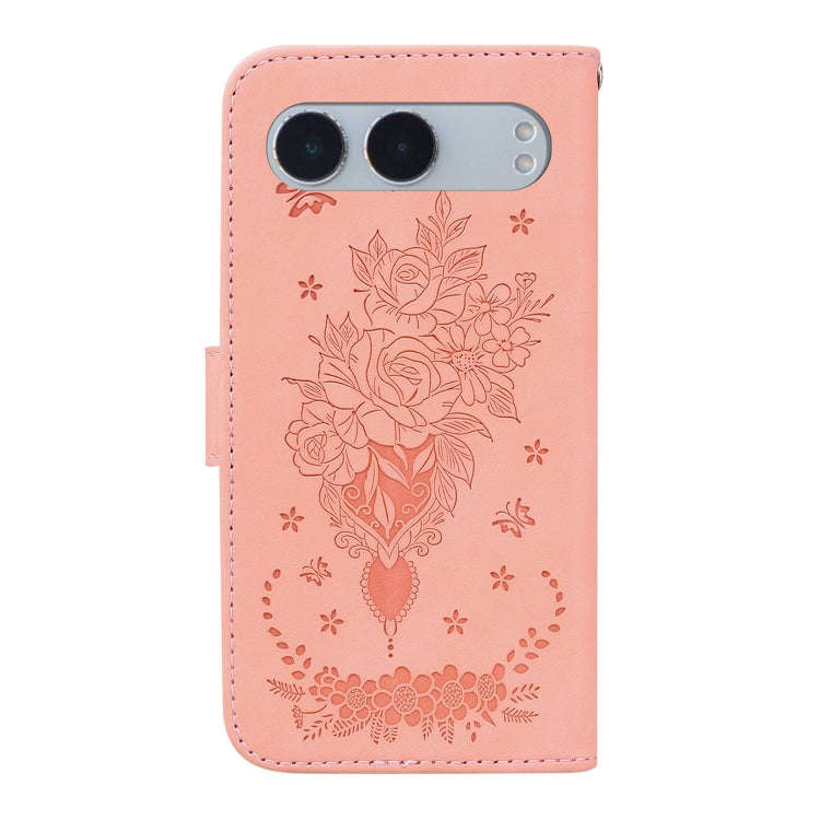 For OnePlus Nord 4 Butterfly Rose Embossed Leather Phone Case(Pink)