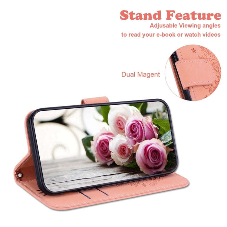 For OnePlus Nord 4 Butterfly Rose Embossed Leather Phone Case(Pink)
