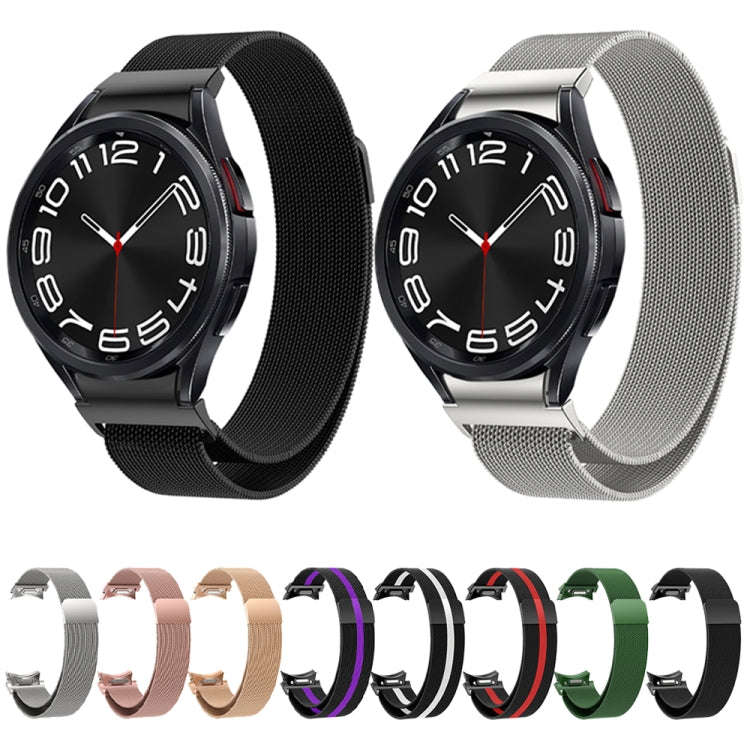 For Samsung Galaxy Watch 6 Milanese Metal Watch Band(Pink)