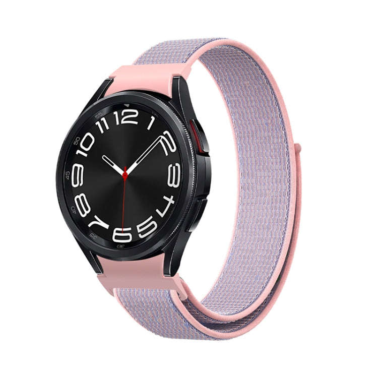 For Samsung Galaxy Watch  7 / 6 Woven Nylon Loop Watch Band(Powder Sand)