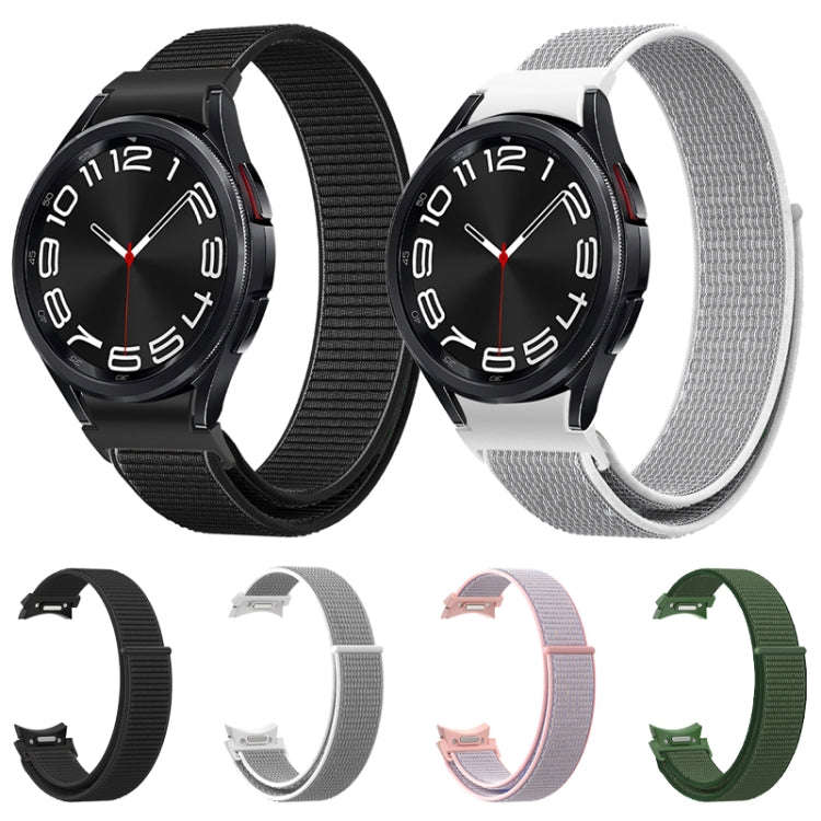For Samsung Galaxy Watch  7 / 6 Woven Nylon Loop Watch Band(Black)