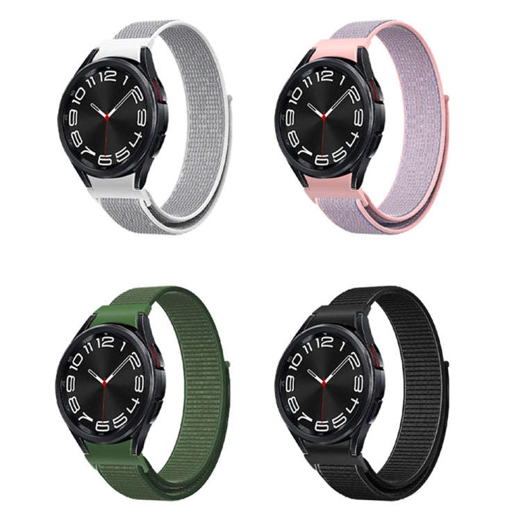 For Samsung Galaxy Watch  7 / 6 Woven Nylon Loop Watch Band(Black)