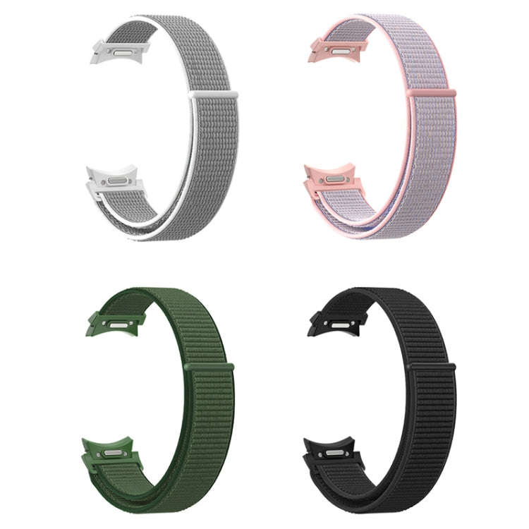 For Samsung Galaxy Watch  7 / 6 Woven Nylon Loop Watch Band(Black)