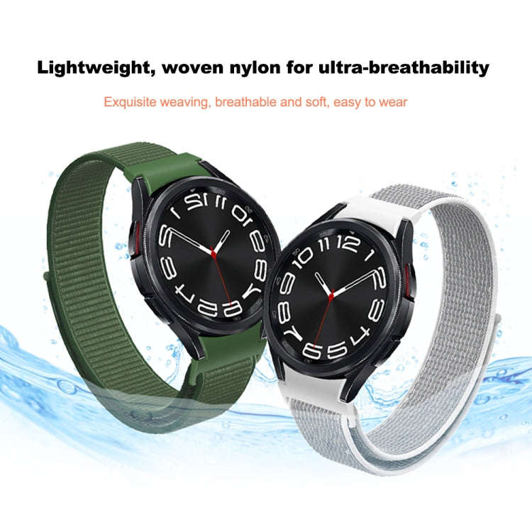 For Samsung Galaxy Watch  7 / 6 Woven Nylon Loop Watch Band(Black)