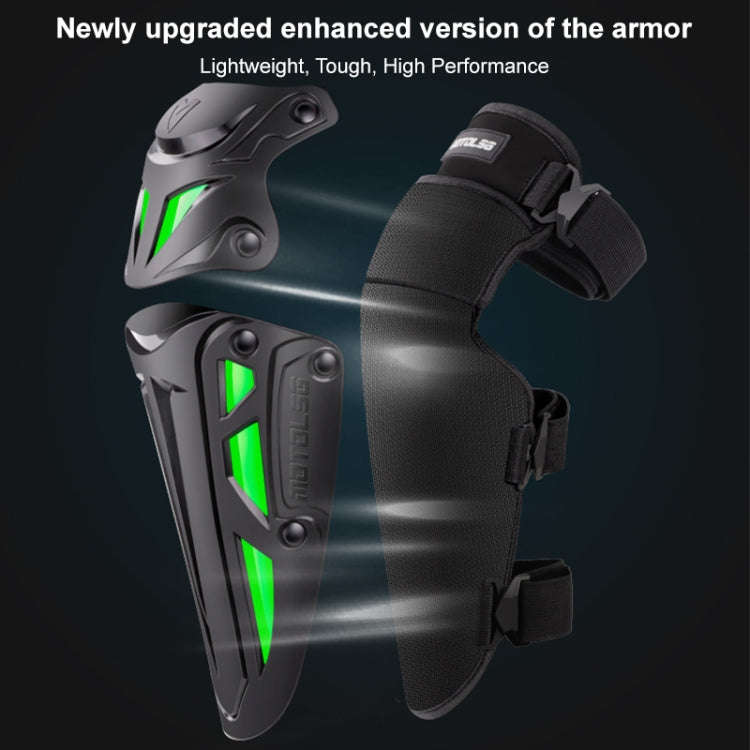 Motolsg MT-05 Motorcycle Bicycle Riding Protective Gear 2 in 1 Elbow Pads(Green)