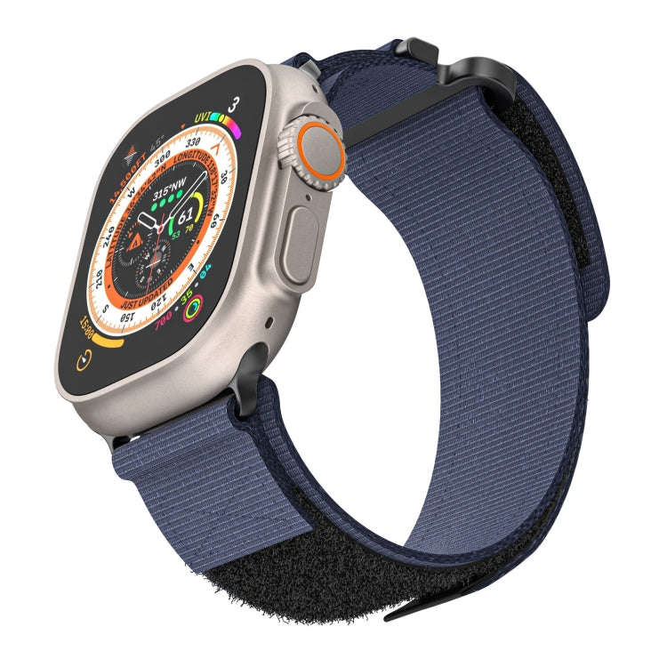 For Apple Watch Series 6 44mm AW Nylon Two-Section Watch Band(Blue)