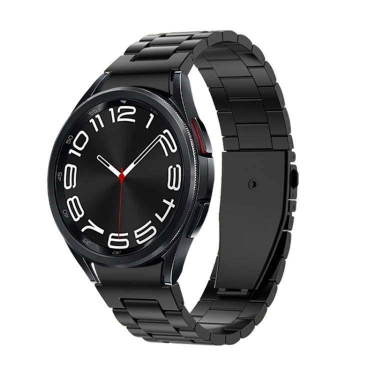 For Samsung Galaxy Watch 6 Three Strains Metal Watch Band(Black)