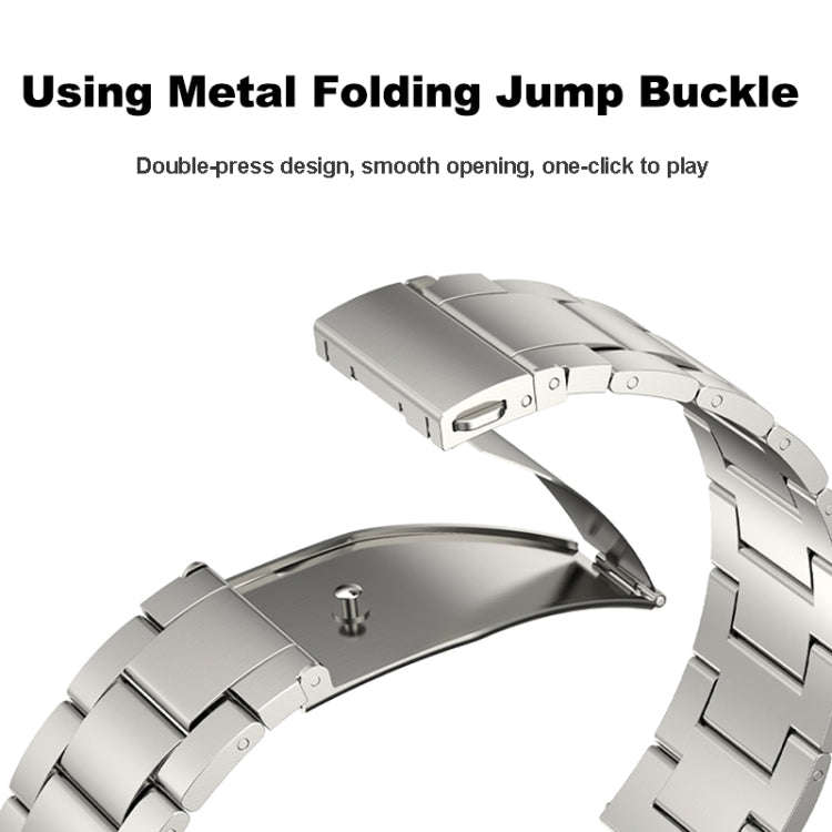For Samsung Galaxy Watch 6 Three Strains Metal Watch Band(Gold)