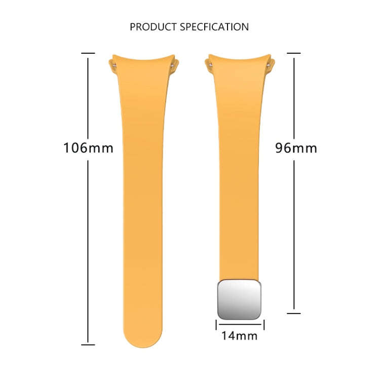 For Samsung Galaxy Watch 6 Magnetic Folding Silver Buckle Silicone Watch Band(Grey)