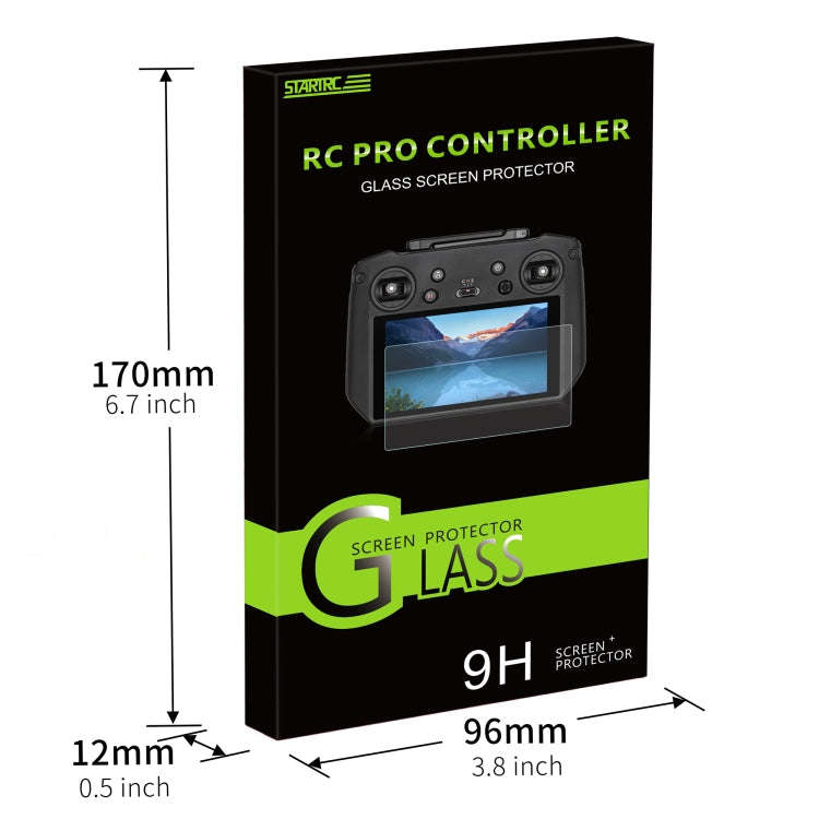 For DJI RC Pro with Screen STARTRC 2pcs 9H 2.5D Tempered Glass Film Frosted Film