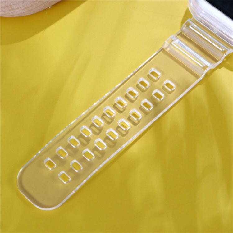 For Apple Watch Series 7 45mm / 6 & SE & 5 & 4 44mm / 3 & 2 & 1 42mm Transparent TPU Integrated W...