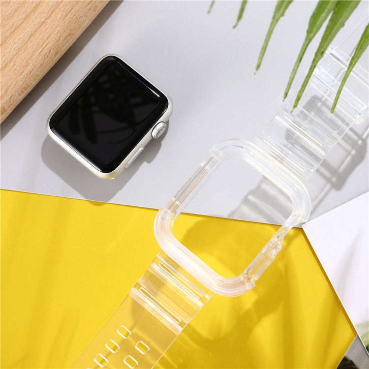 For Apple Watch Series 7 45mm / 6 & SE & 5 & 4 44mm / 3 & 2 & 1 42mm Transparent TPU Integrated W...