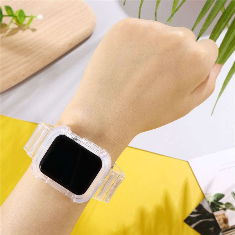 For Apple Watch Series 7 45mm / 6 & SE & 5 & 4 44mm / 3 & 2 & 1 42mm Transparent TPU Integrated W...