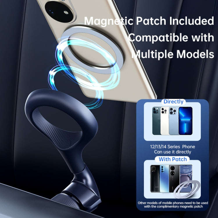 ROCK RPH1000 Car Air Vent Rotating Magnetic Ring Phone Mount(Black)