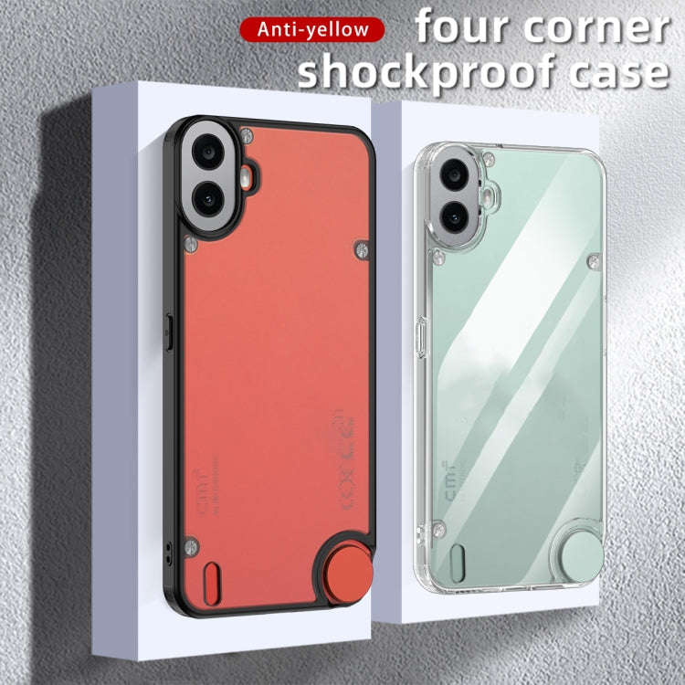 For Nothing CMF Phone 1 Armor Clear TPU Hard PC Phone Case(Matte Black)
