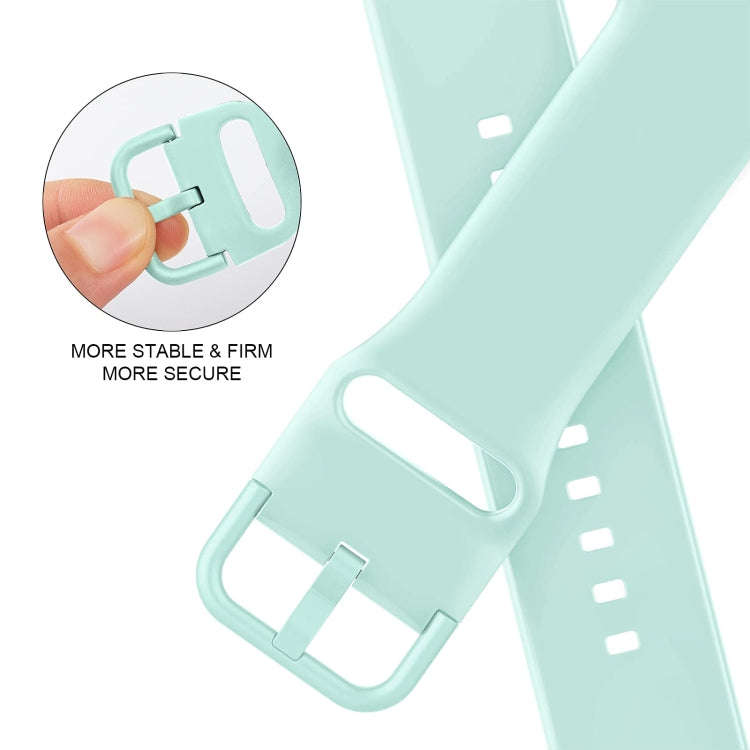 For Apple Watch Ultra 49mm Pin Buckle Silicone Watch Band(Mint Green)
