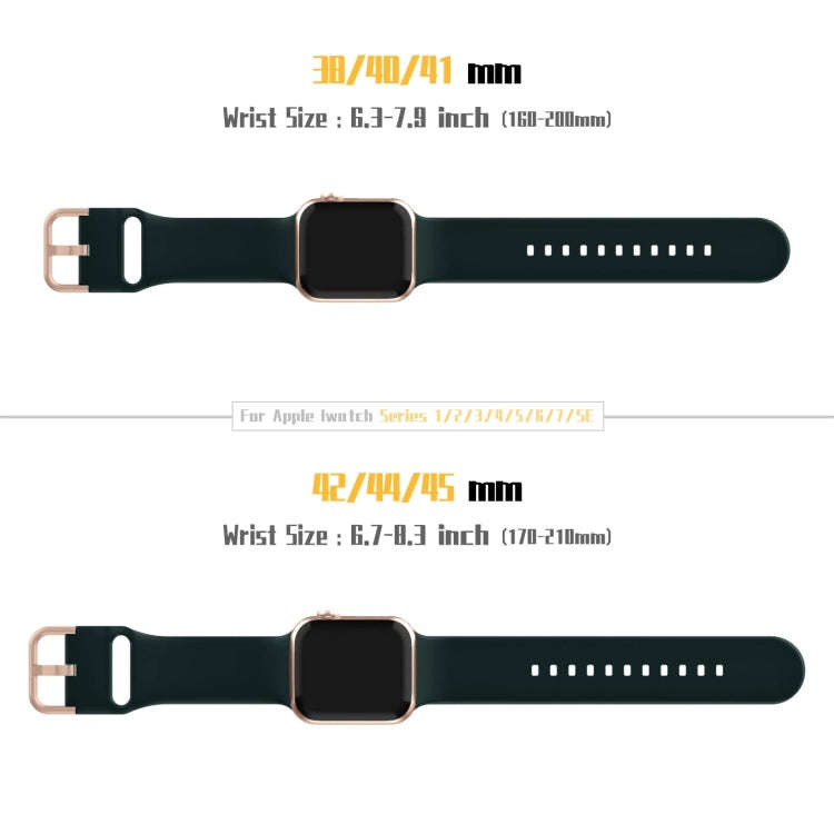 For Apple Watch Ultra 49mm Pin Buckle Silicone Watch Band(Dark Green)