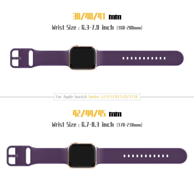 For Apple Watch Ultra 49mm Pin Buckle Silicone Watch Band(Dark Purple)