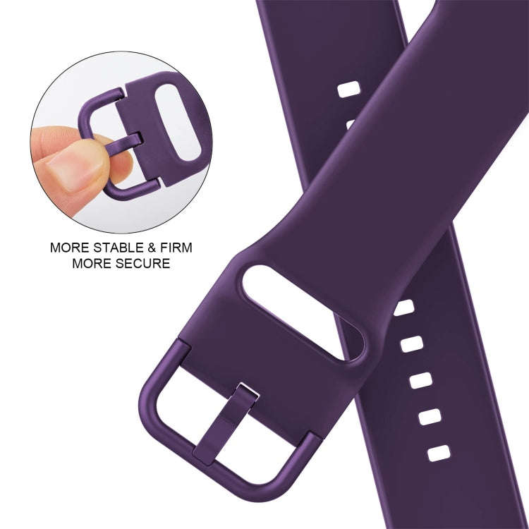 For Apple Watch Ultra 49mm Pin Buckle Silicone Watch Band(Dark Purple)
