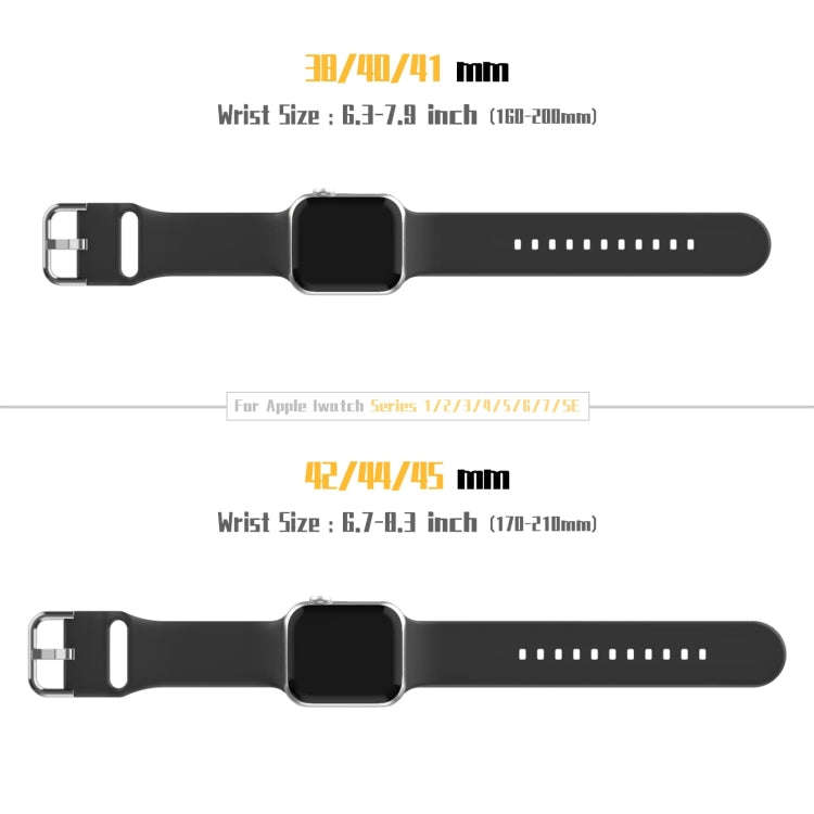 For Apple Watch SE 2022 44mm Pin Buckle Silicone Watch Band(Light Grey)