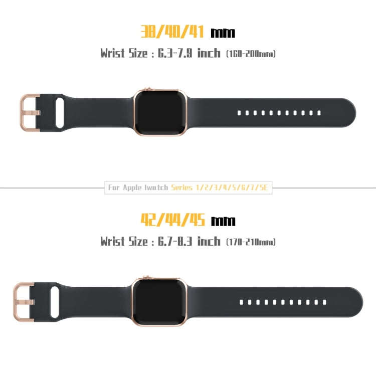 For Apple Watch SE 2022 44mm Pin Buckle Silicone Watch Band(Dark Grey)