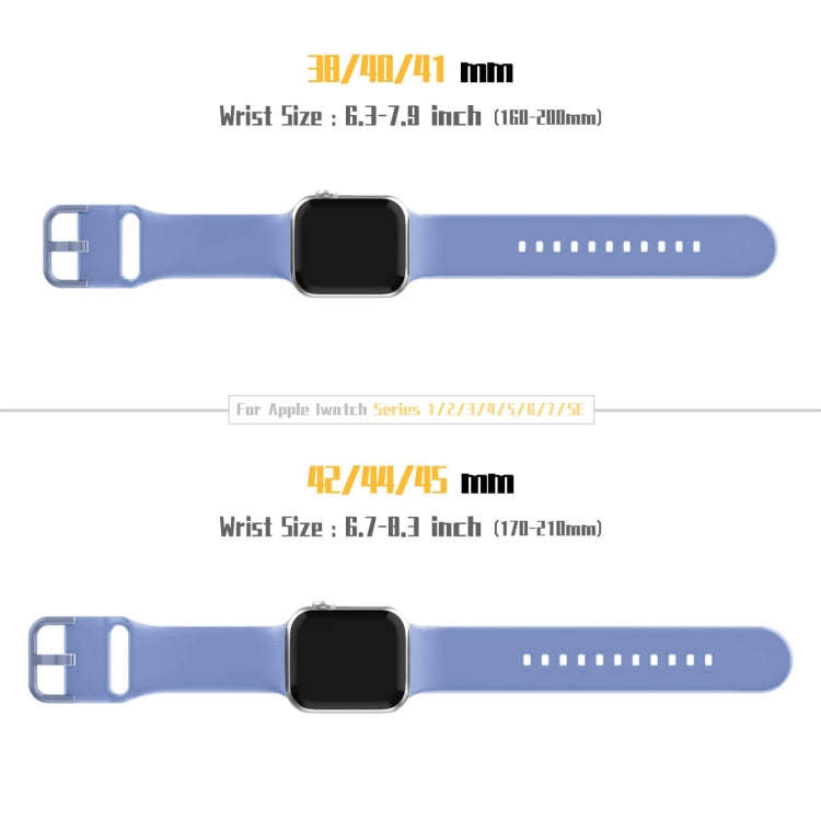 For Apple Watch Series 7 41mm Pin Buckle Silicone Watch Band(Cyan Blue)